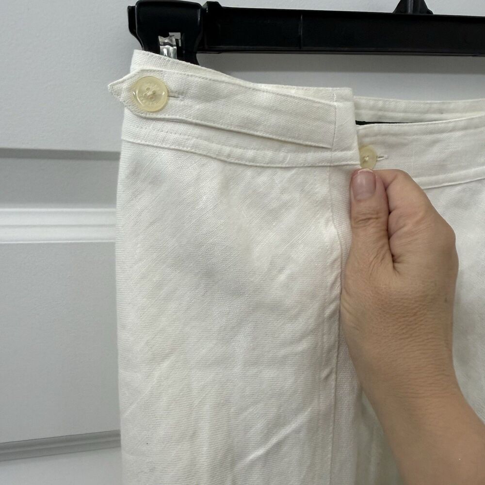 Lauren Ralph Lauren White Linen Maxi Skirt Lined  Women’s Size 20W Coastal NWT - Picture 10 of 11